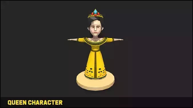 Low Poly Queen statue