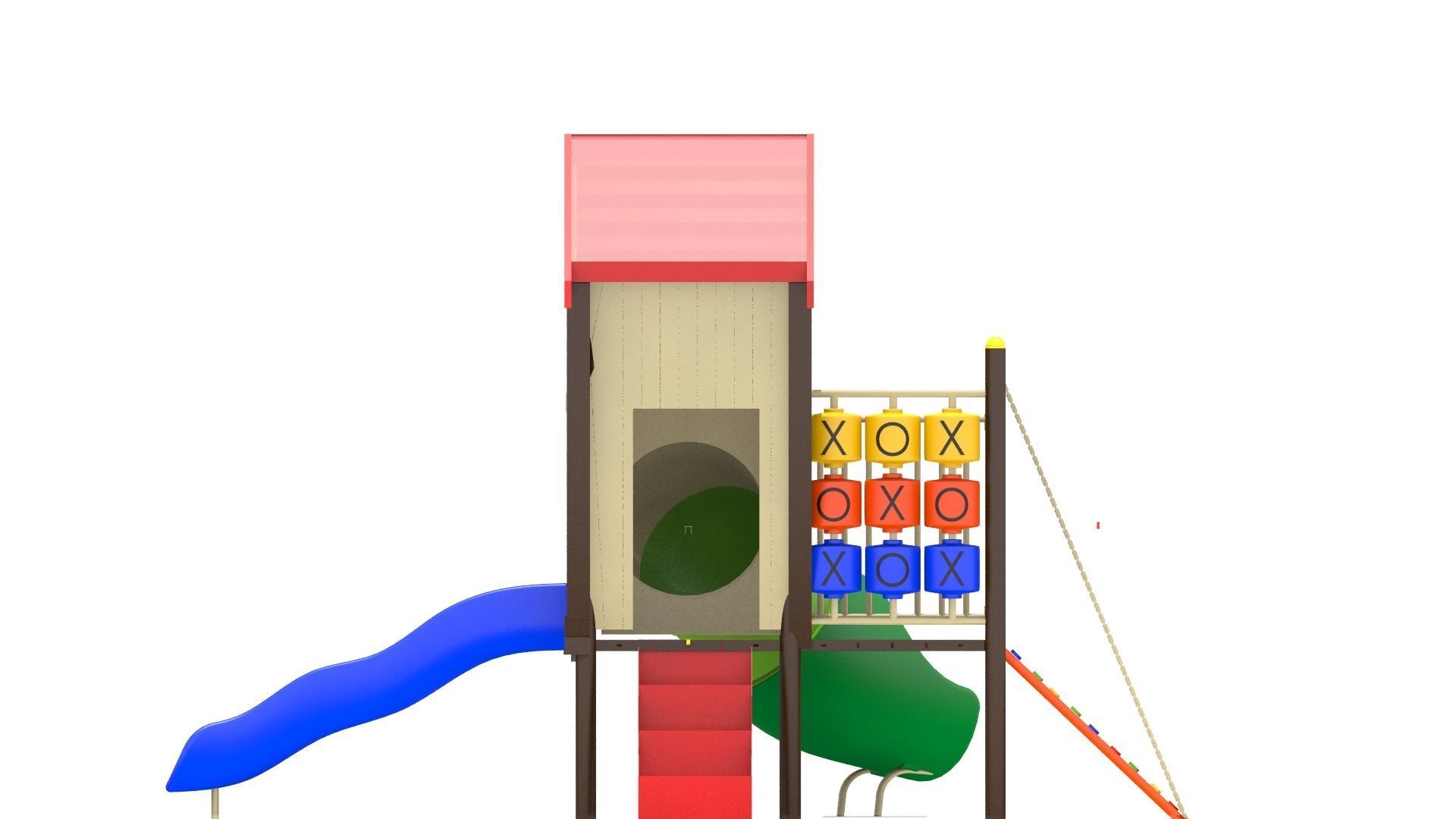 Playground Playhouse Low-poly 3D model_9