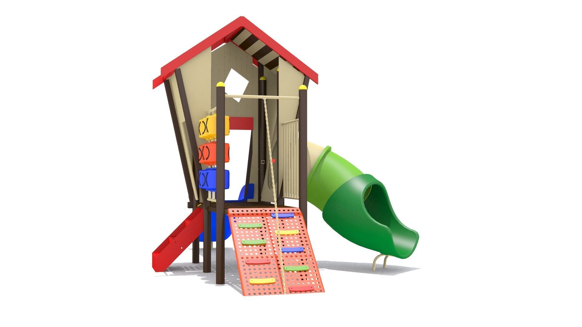 Playground Playhouse Low-poly 3D model_5