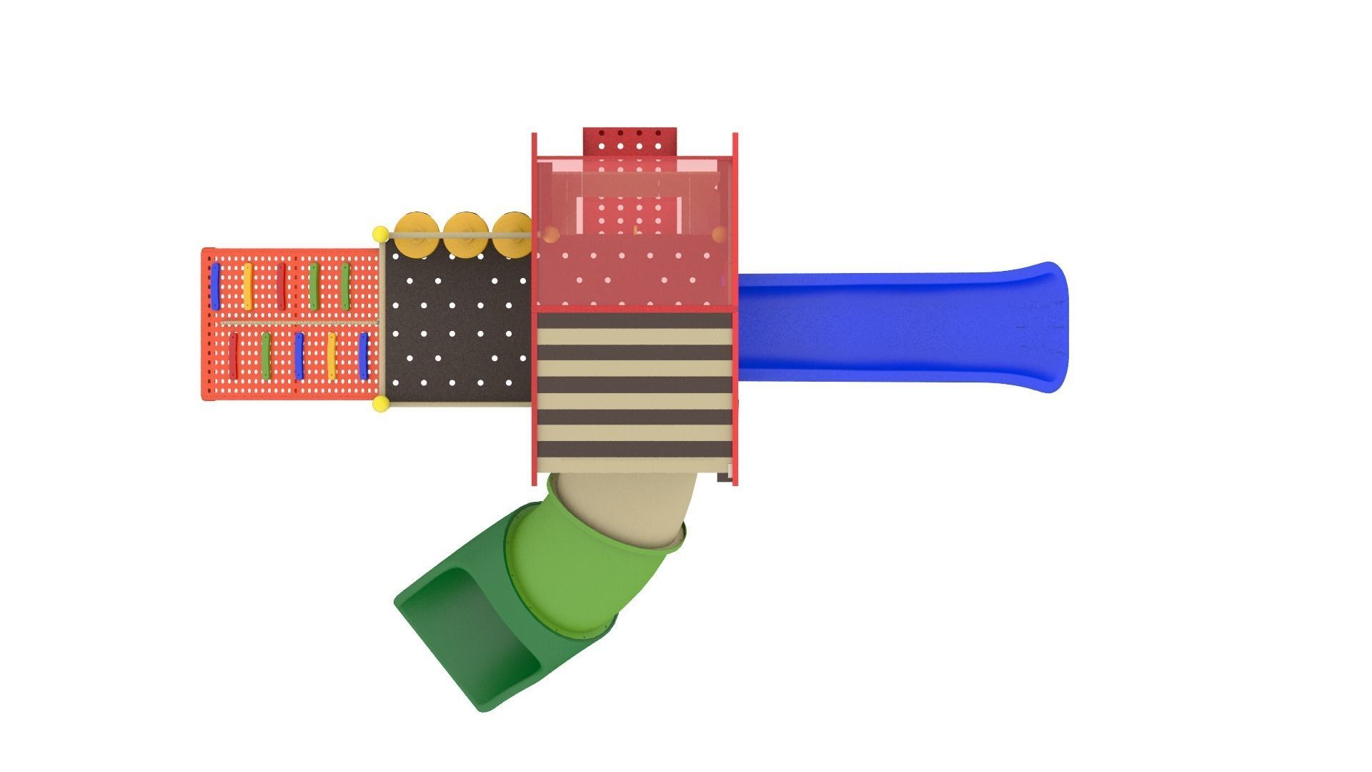 Playground Playhouse Low-poly 3D model_2