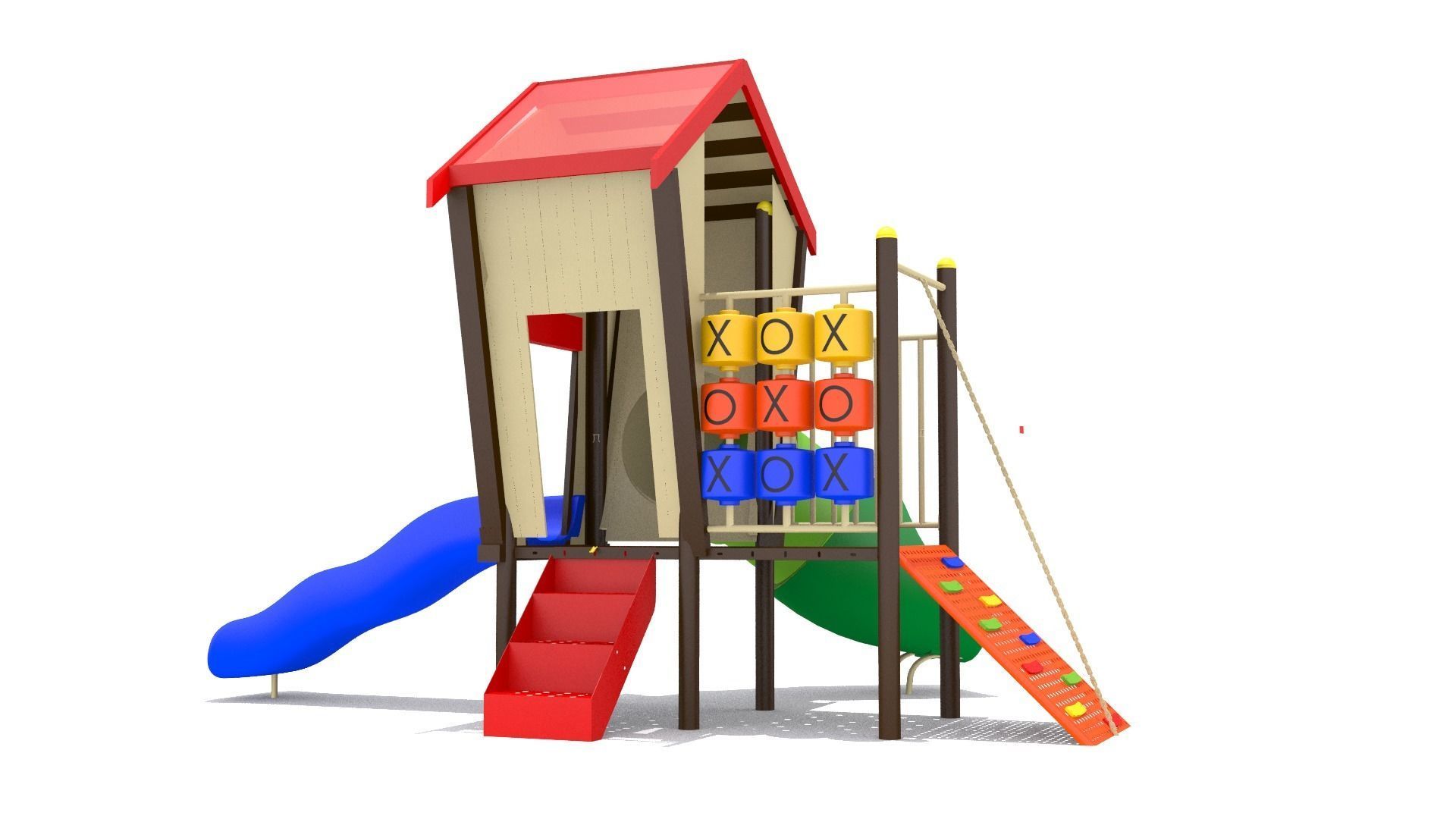 Playground Playhouse Low-poly 3D model_4