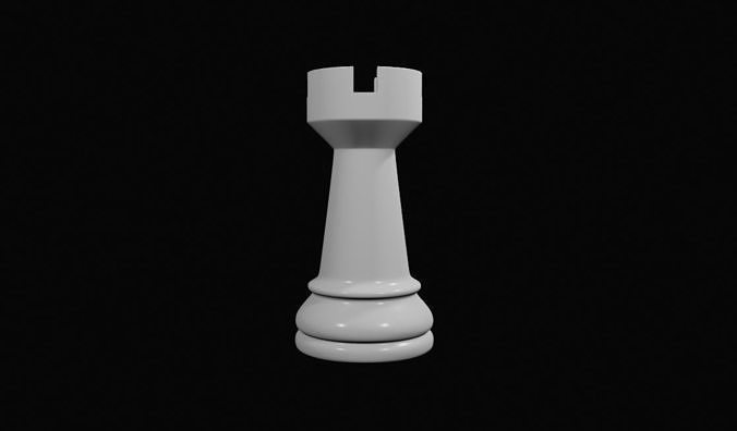 Tower Chess Game Piece - Torre Jogo de Xadrez 3D model