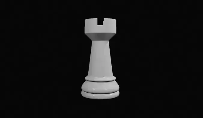 Tower Chess Game Piece - Torre Jogo de Xadrez 3D model