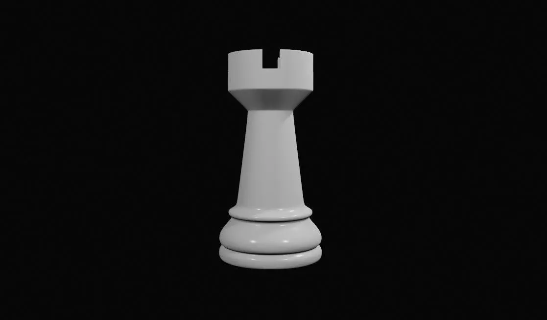 Tower Chess Game Piece - Torre Jogo de Xadrez 3D model_0