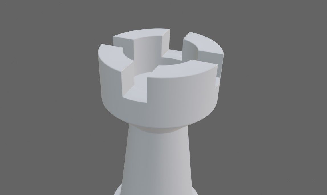 Tower Chess Game Piece - Torre Jogo de Xadrez 3D model_20