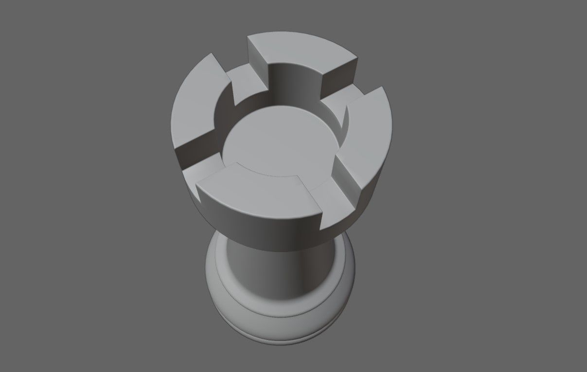 Tower Chess Game Piece - Torre Jogo de Xadrez 3D model_7