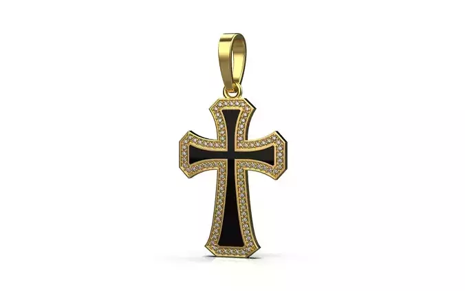 Cross with gems  and enamel 4