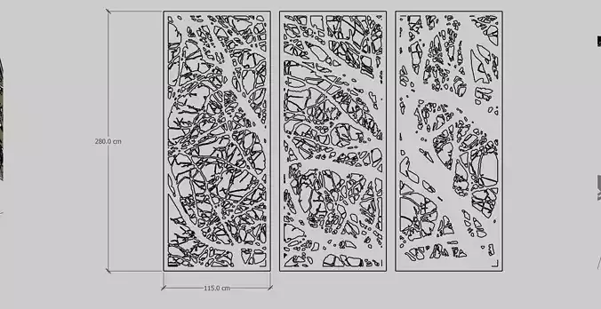 Portable Partition Tree H 280 cm