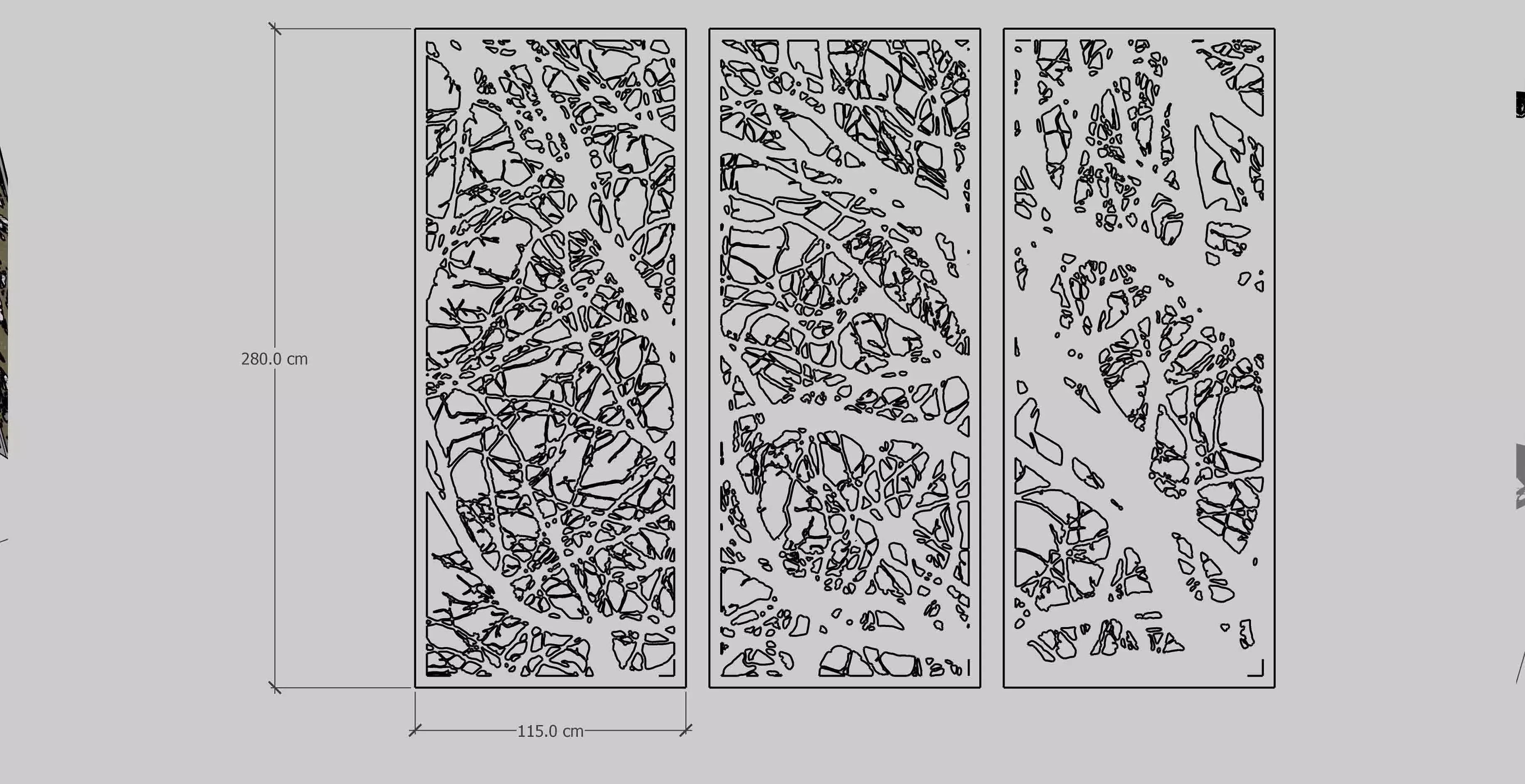 Portable Partition Tree H 280 cm 3D print model_0