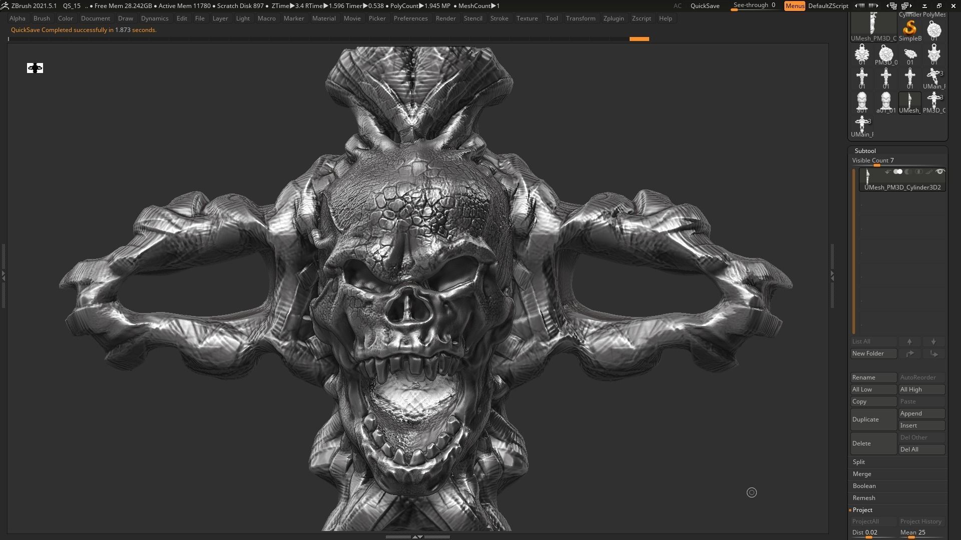 Skull cross Pendant 3d print model 13 3D print model_1