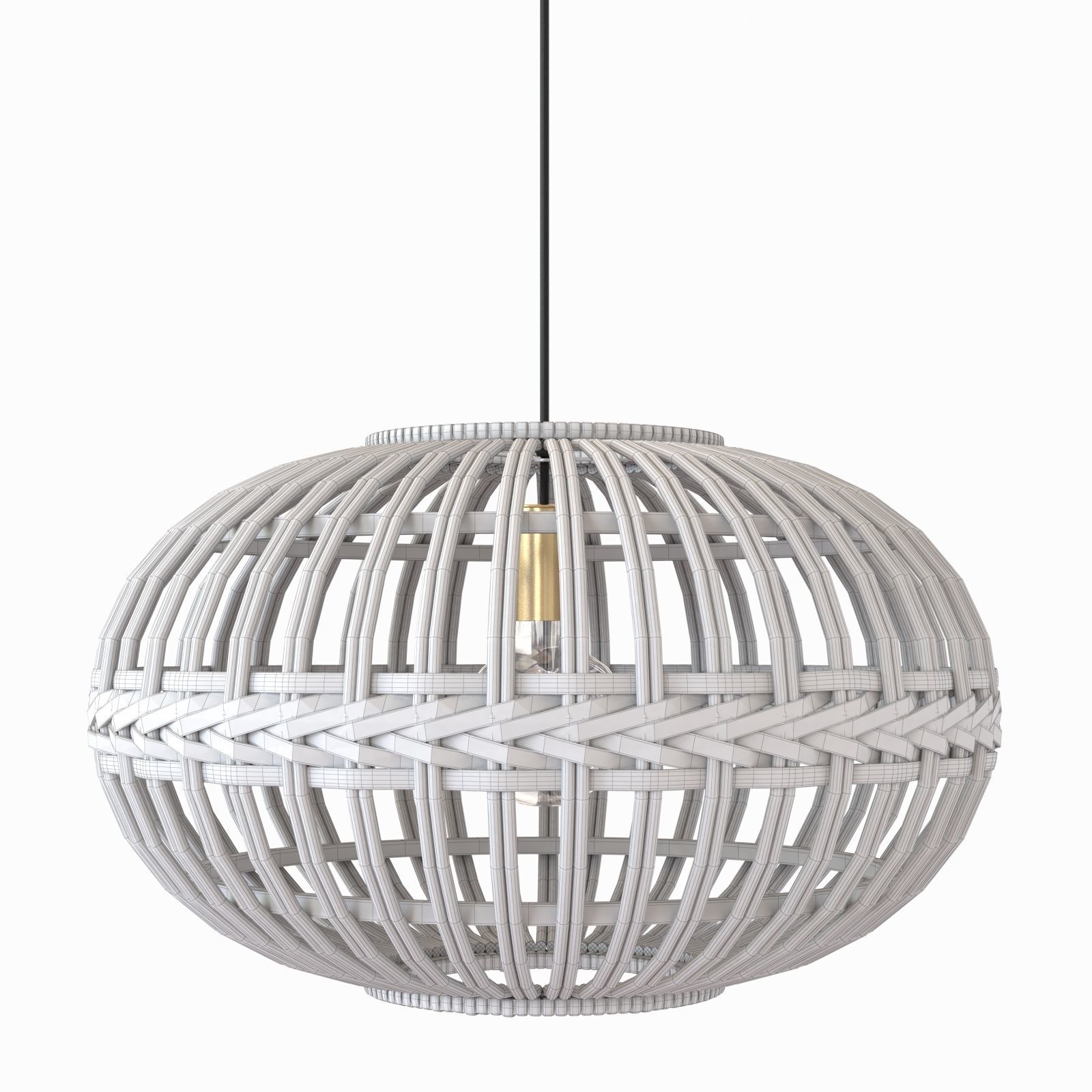 Eglo wicker rattan Hanging lamp 3D model_9