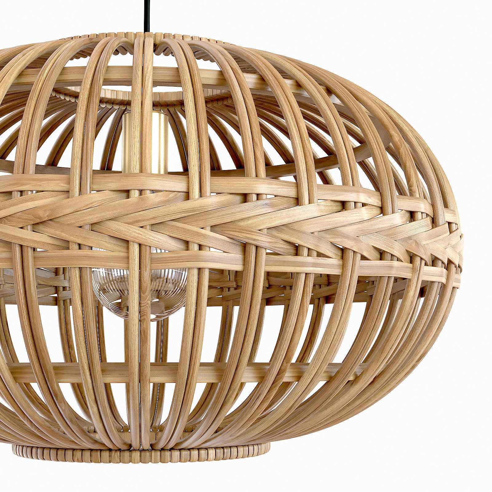 Eglo wicker rattan Hanging lamp 3D model_4