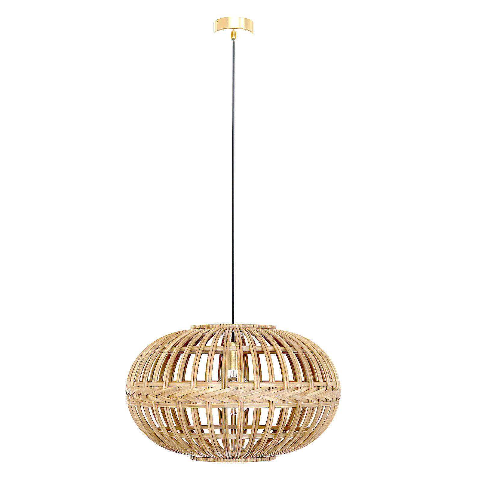 Eglo wicker rattan Hanging lamp 3D model_3