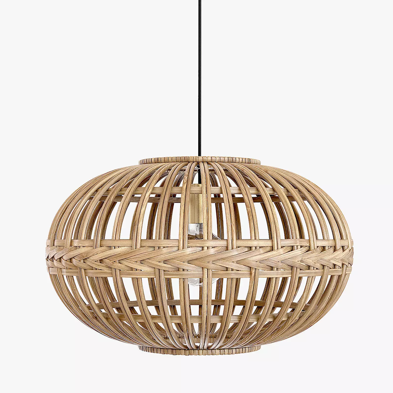 Eglo wicker rattan Hanging lamp 3D model_0