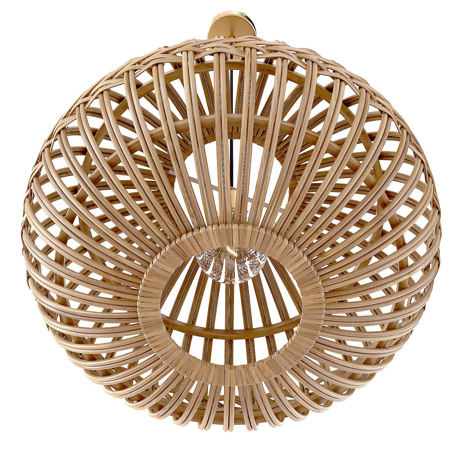 Eglo wicker rattan Hanging lamp 3D model_6