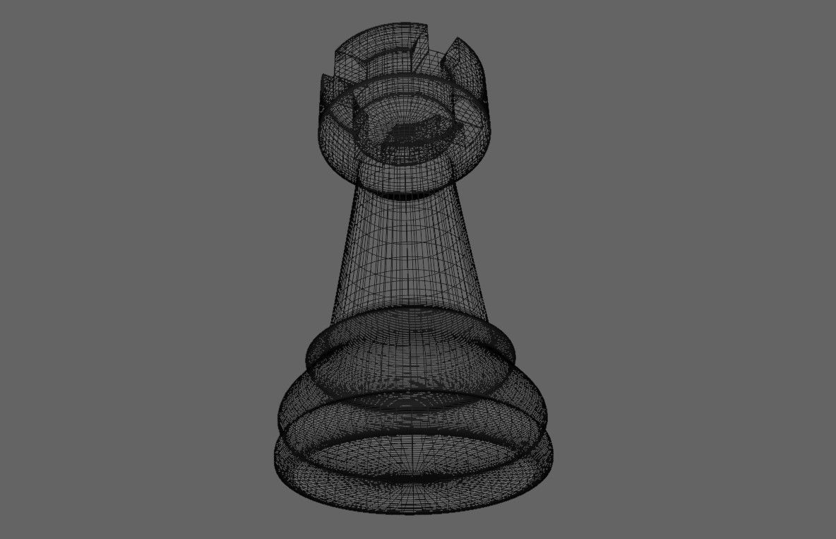 Tower Chess Game Piece - STL Printable 3D print model_13