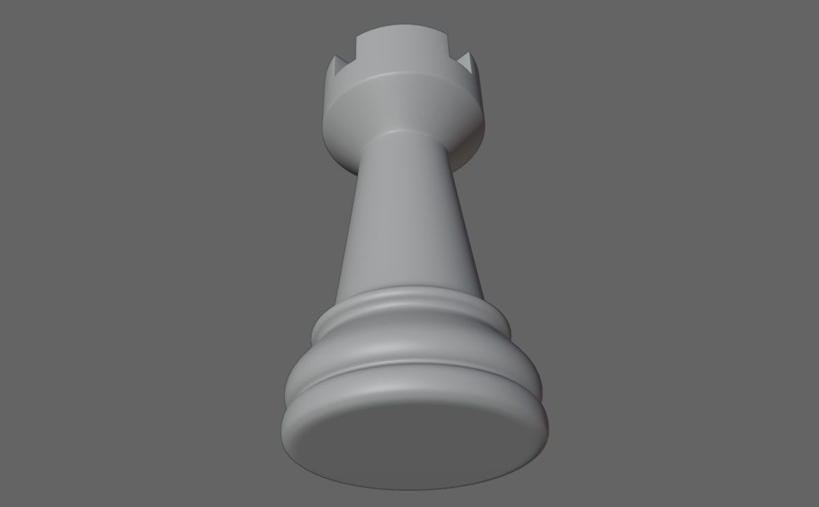 Tower Chess Game Piece - STL Printable 3D print model_7