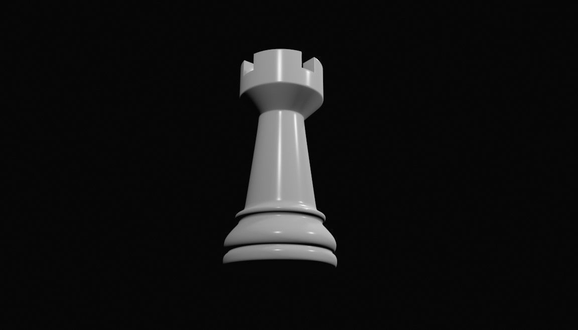 Tower Chess Game Piece - STL Printable 3D print model_15