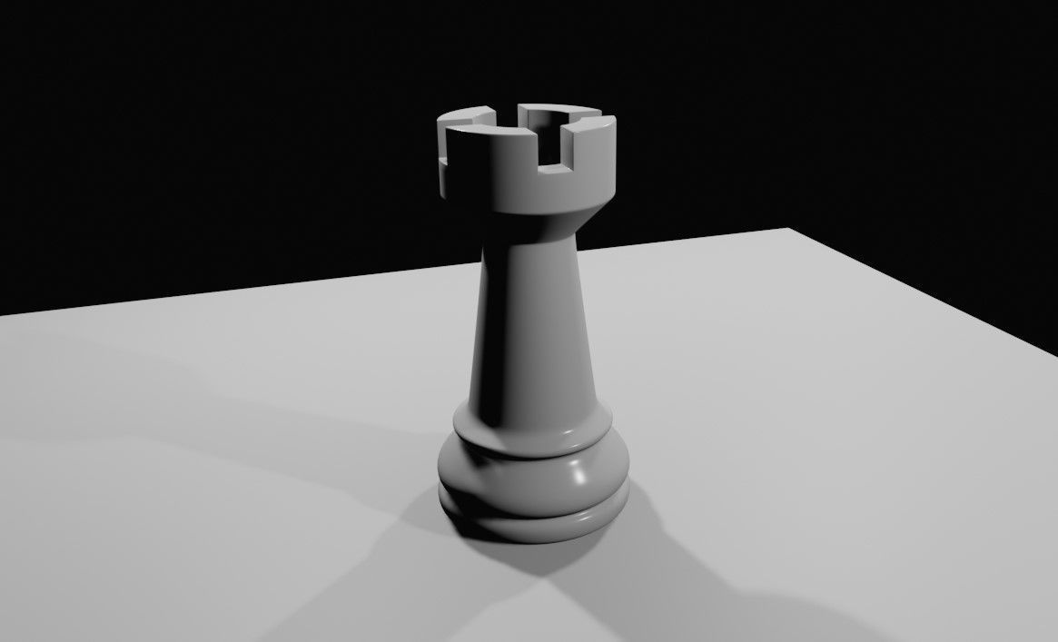 Tower Chess Game Piece - STL Printable 3D print model_17