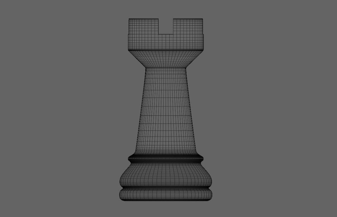Tower Chess Game Piece - STL Printable 3D print model_8