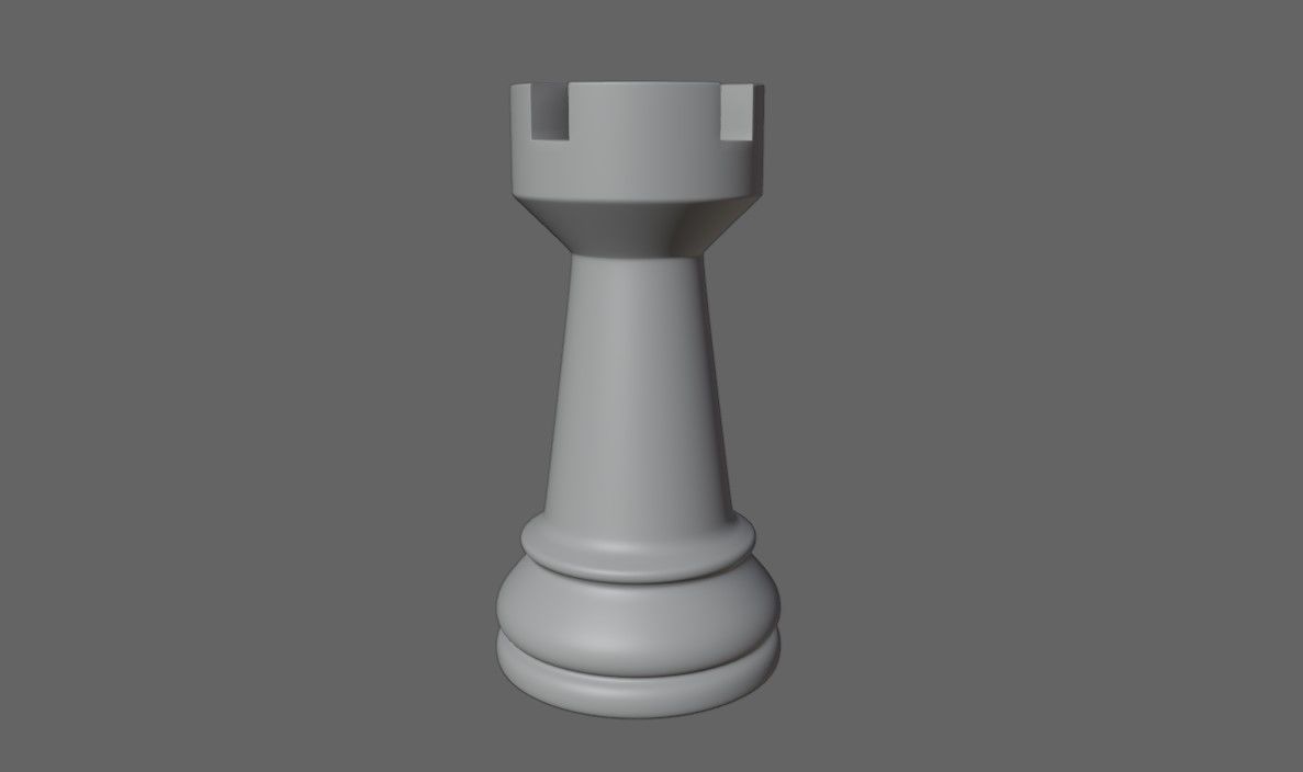 Tower Chess Game Piece - STL Printable 3D print model_3