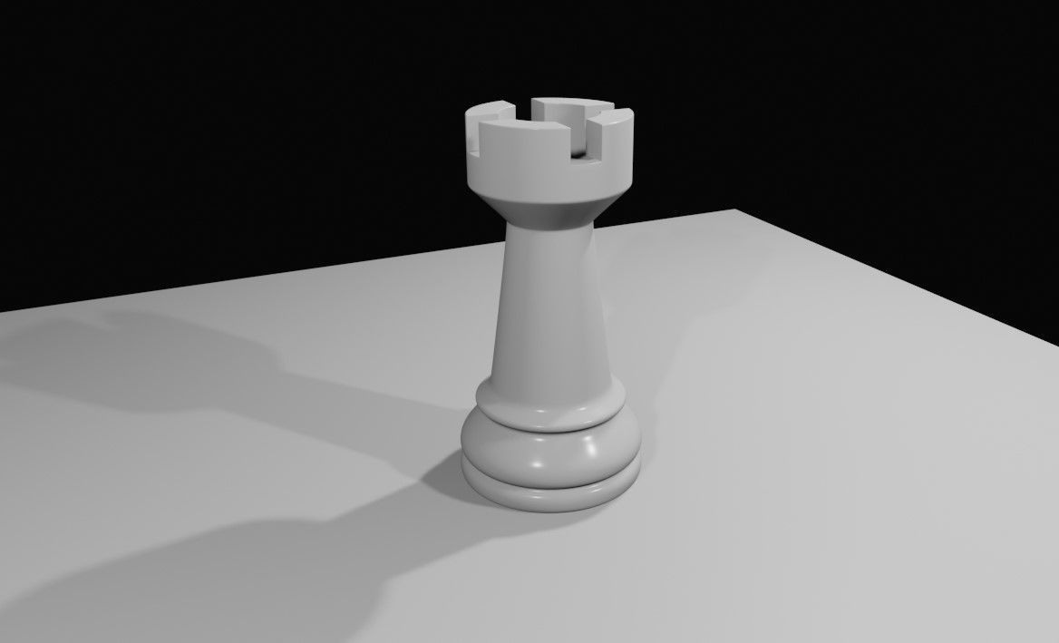 Tower Chess Game Piece - STL Printable 3D print model_16