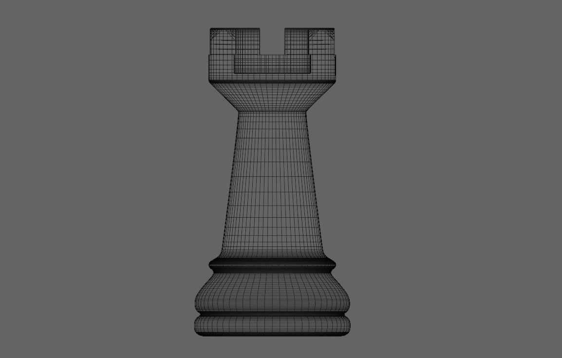 Tower Chess Game Piece - STL Printable 3D print model_14