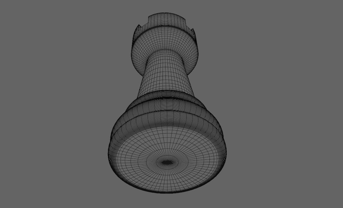 Tower Chess Game Piece - STL Printable 3D print model_11