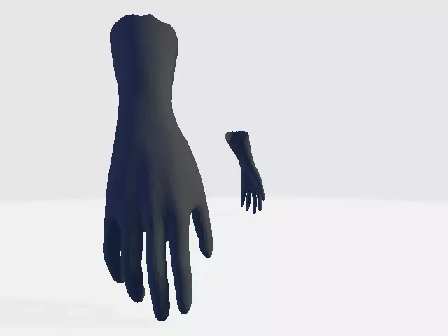 Hands pair of gloves Low-poly 3D model_0