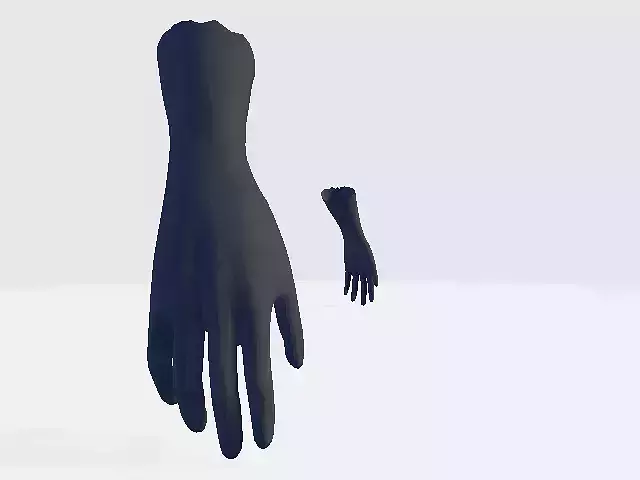 Hands pair of gloves Low-poly 3D model