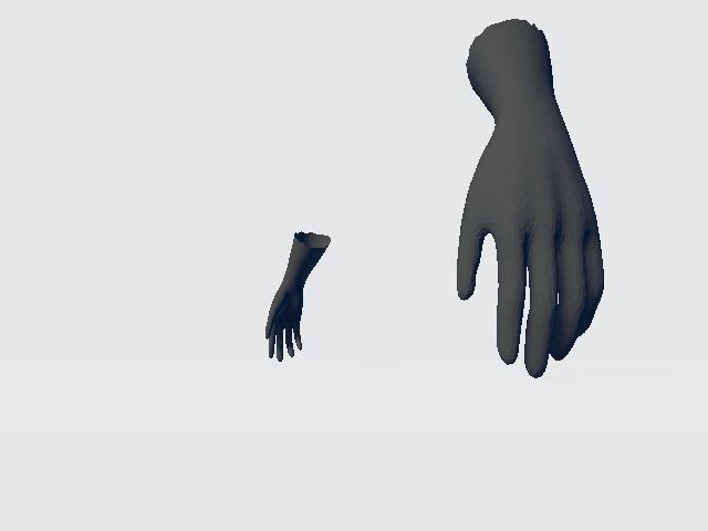 Hands pair of gloves Low-poly 3D model_2
