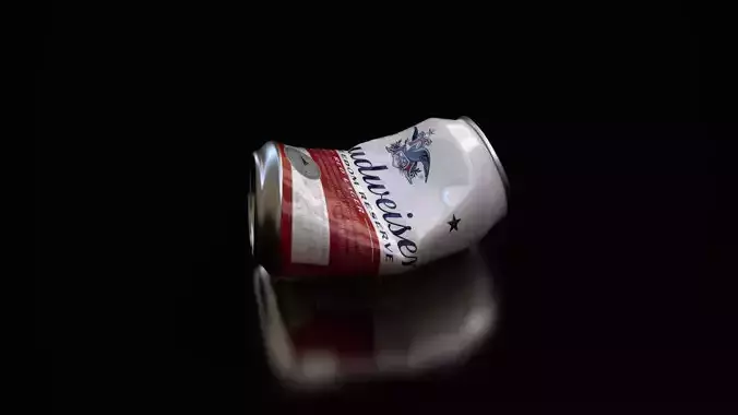 AAA Budweiser Beer Can 330ml Free low-poly 3D model