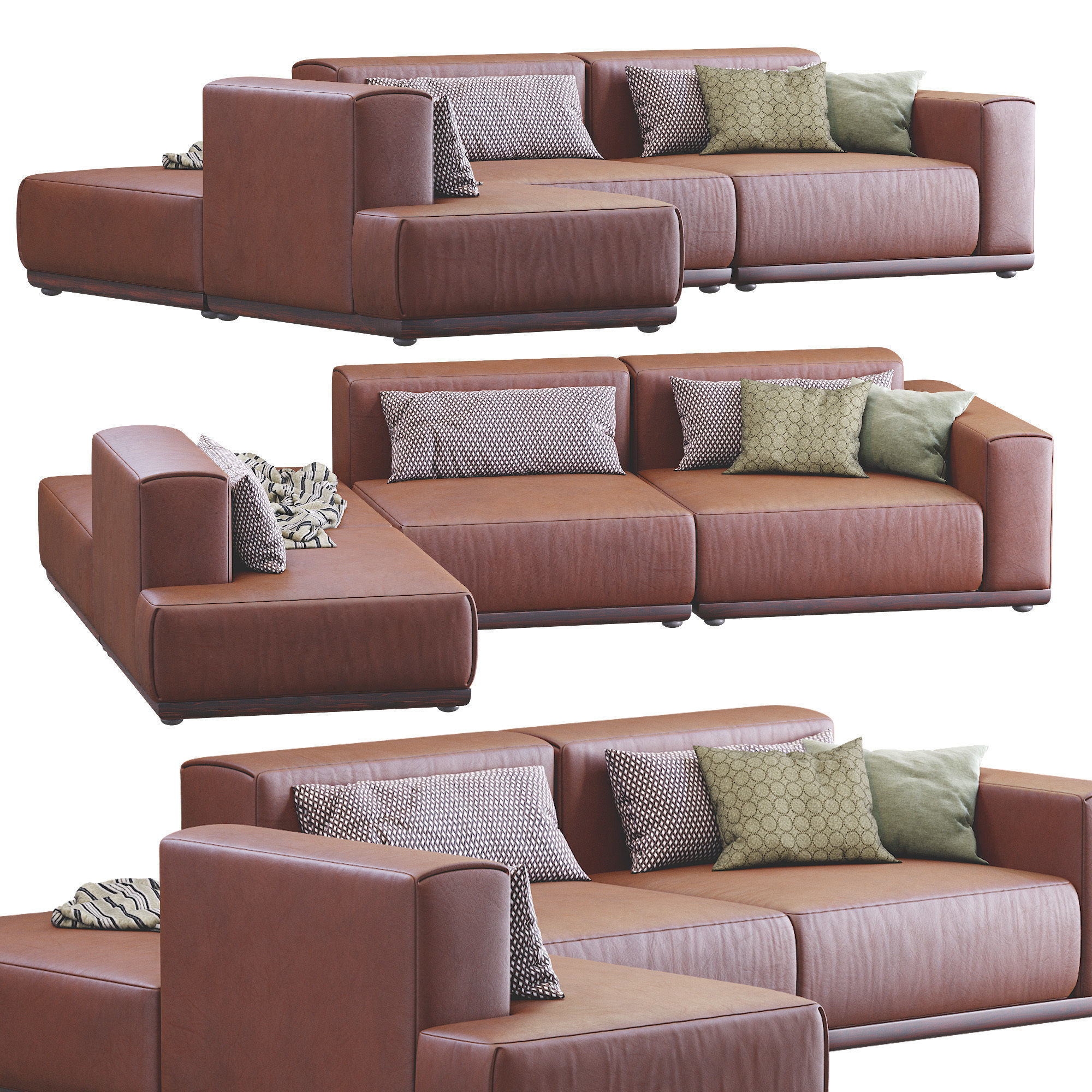 Sofa Xyz Leather 1 3D model_3
