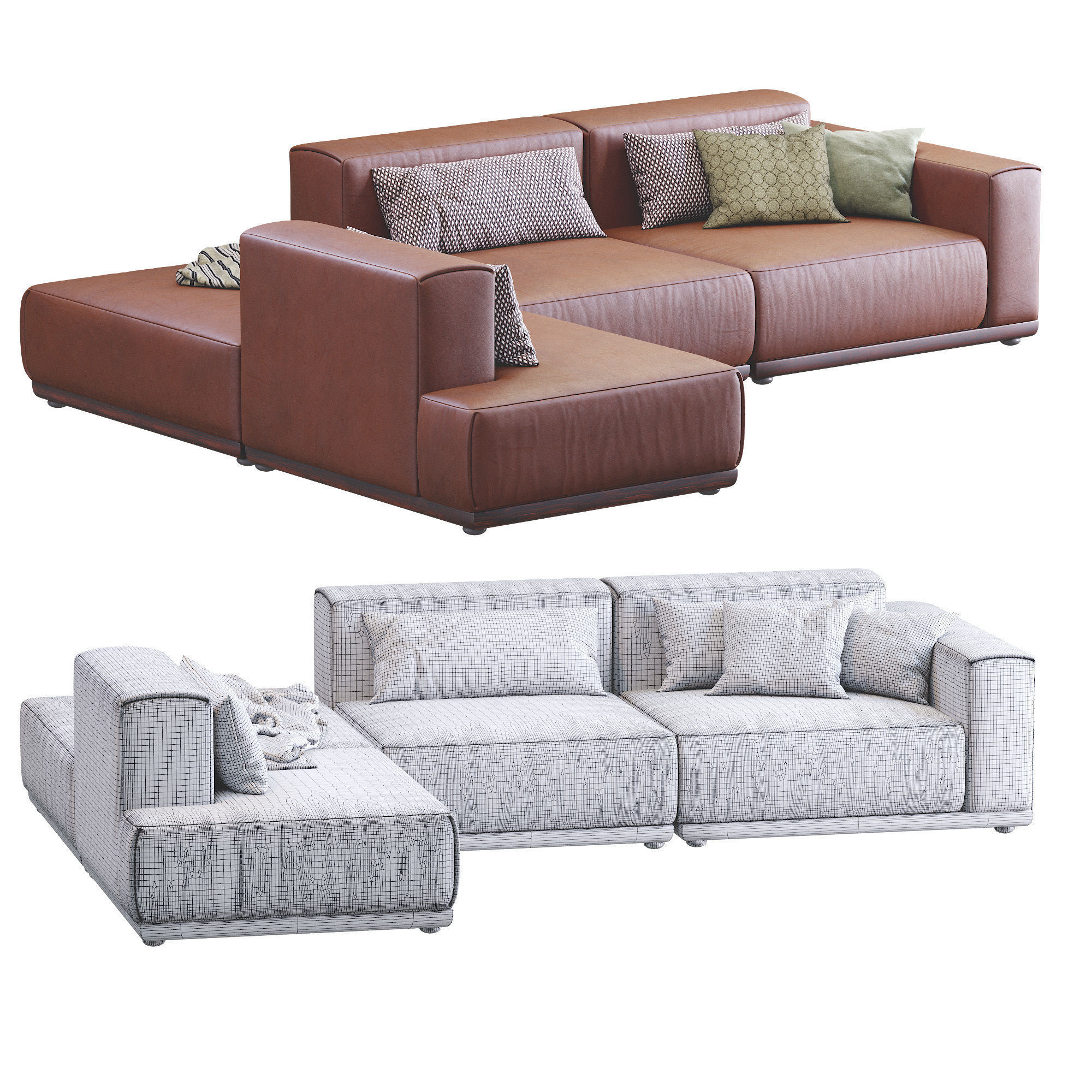 Sofa Xyz Leather 1 3D model_4