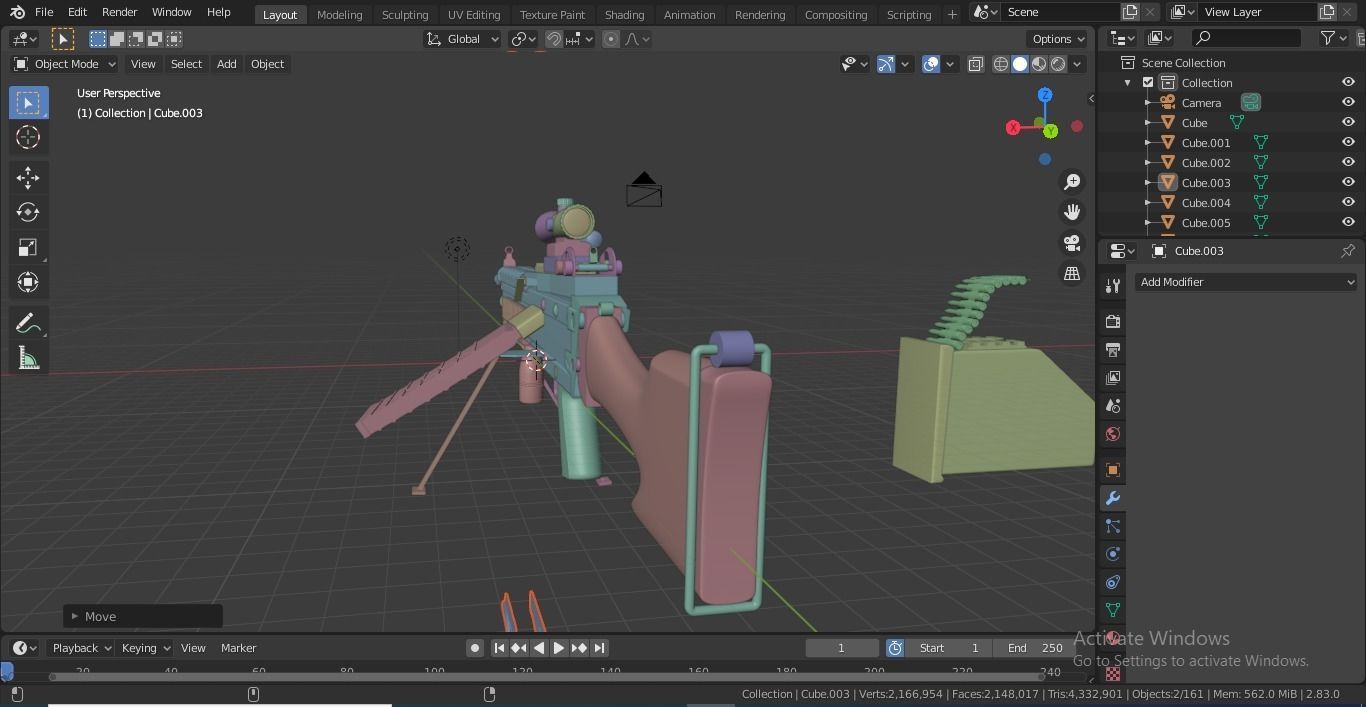 M249 SAW 3D model_24