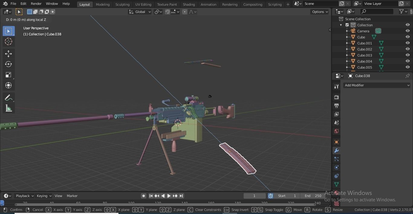 M249 SAW 3D model_19