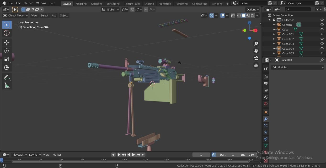 M249 SAW 3D model_16