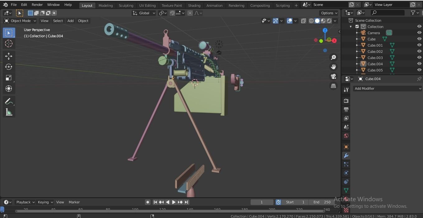 M249 SAW 3D model_17