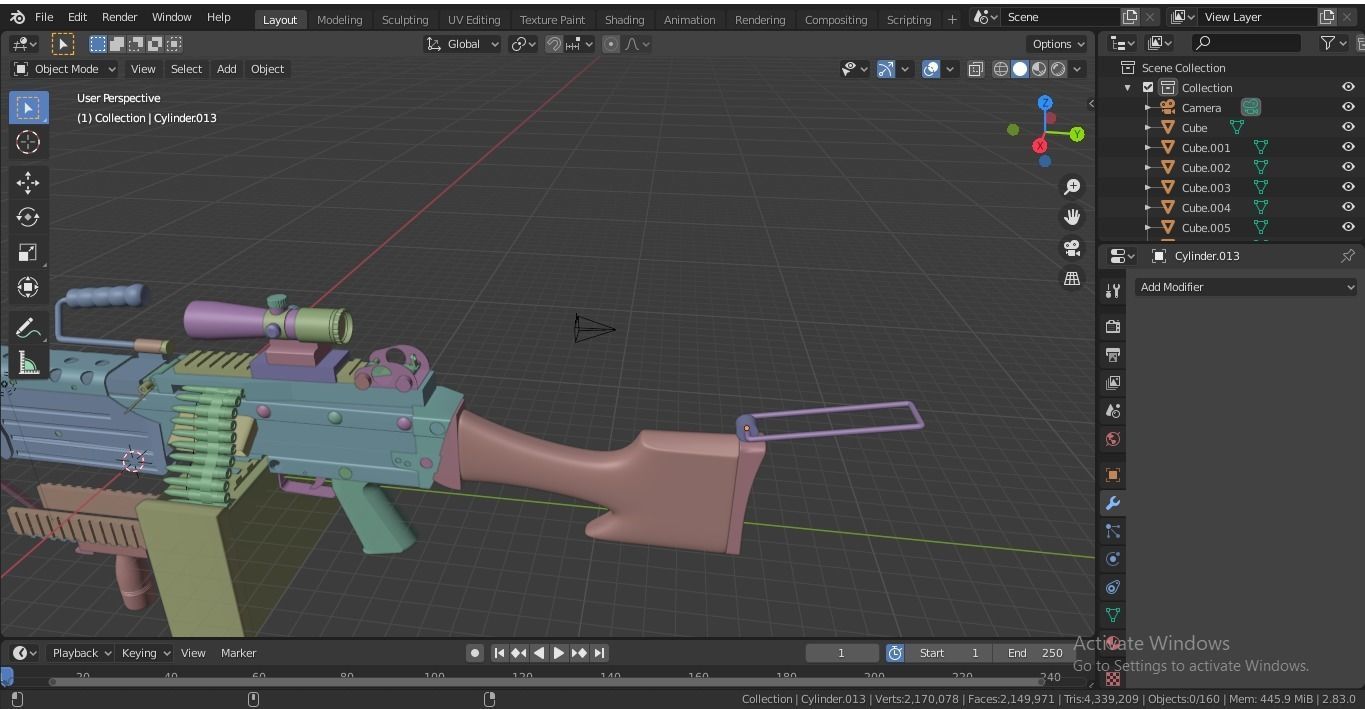 M249 SAW 3D model_20