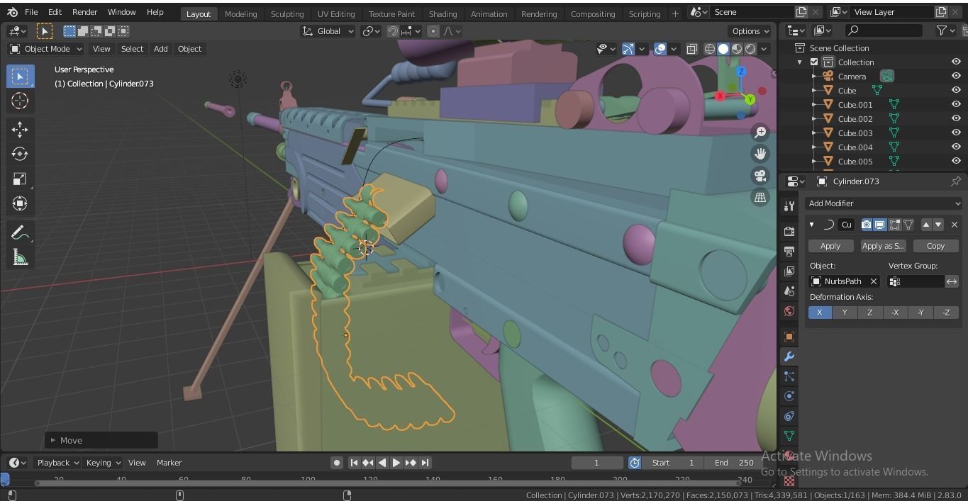 M249 SAW 3D model_10