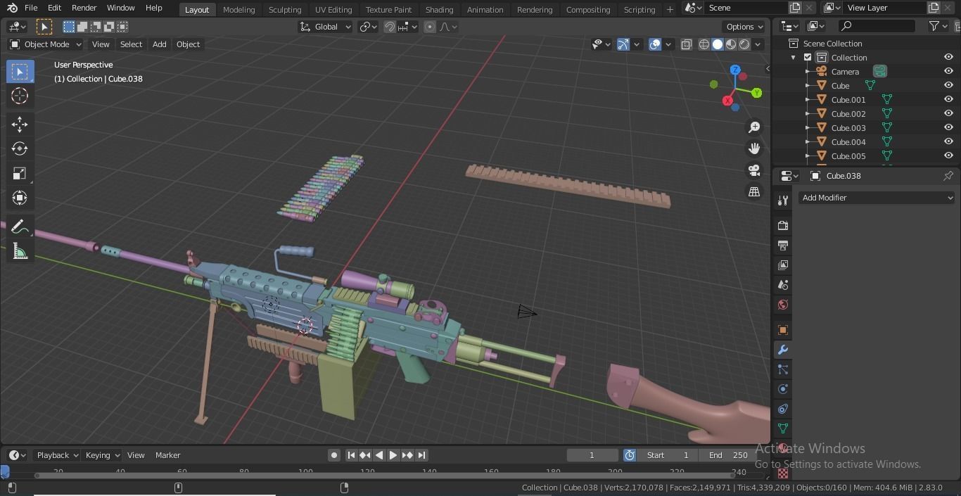 M249 SAW 3D model_18