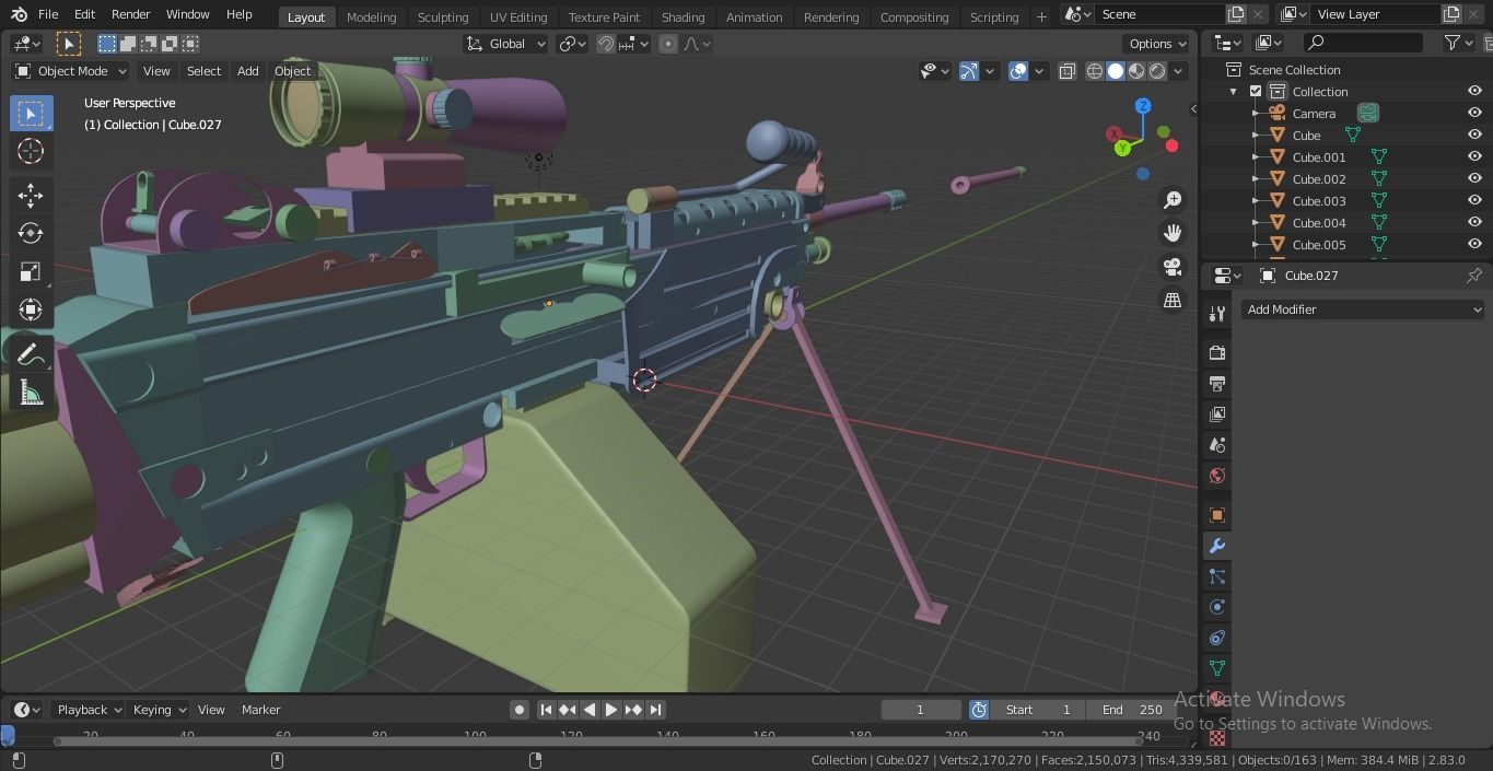 M249 SAW 3D model_13