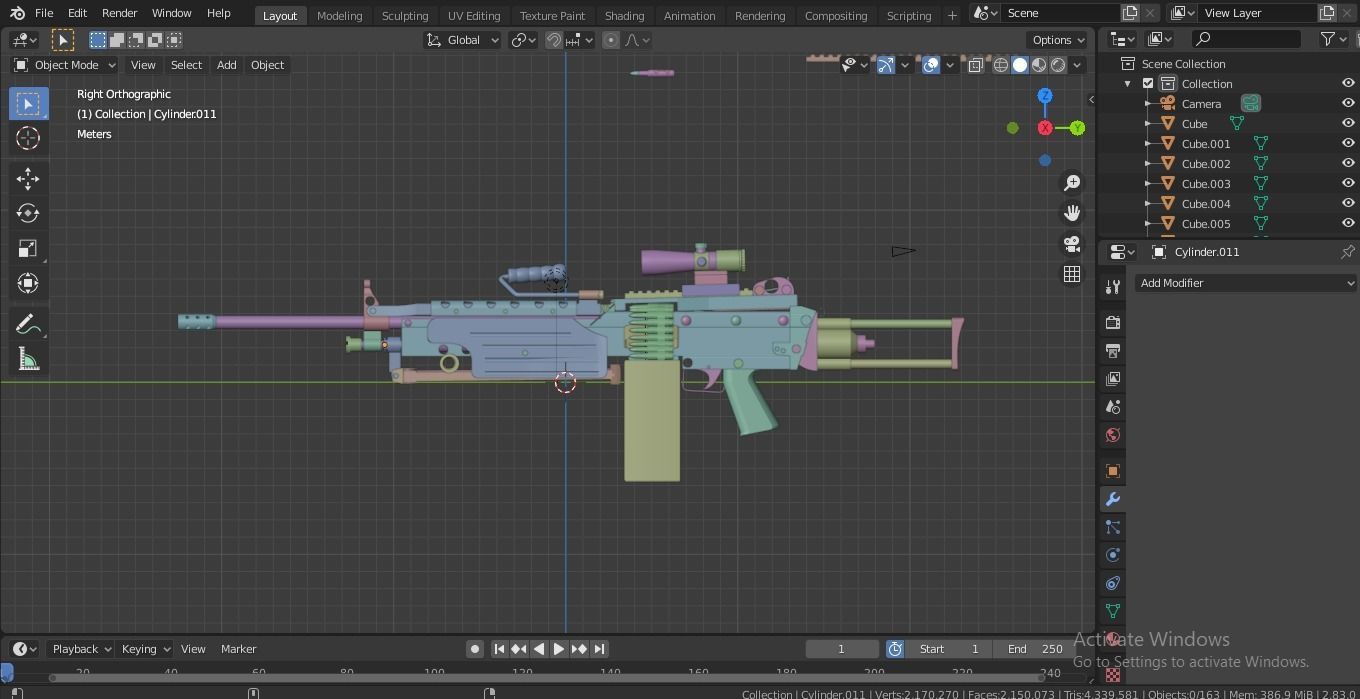 M249 SAW 3D model_15