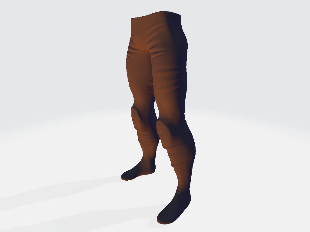 Military Pants Low-poly 3D model_9