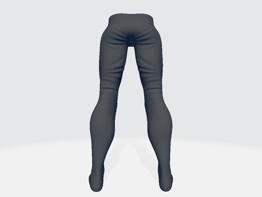 Military Pants Low-poly 3D model_5