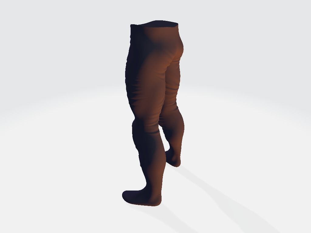 Military Pants Low-poly 3D model_10