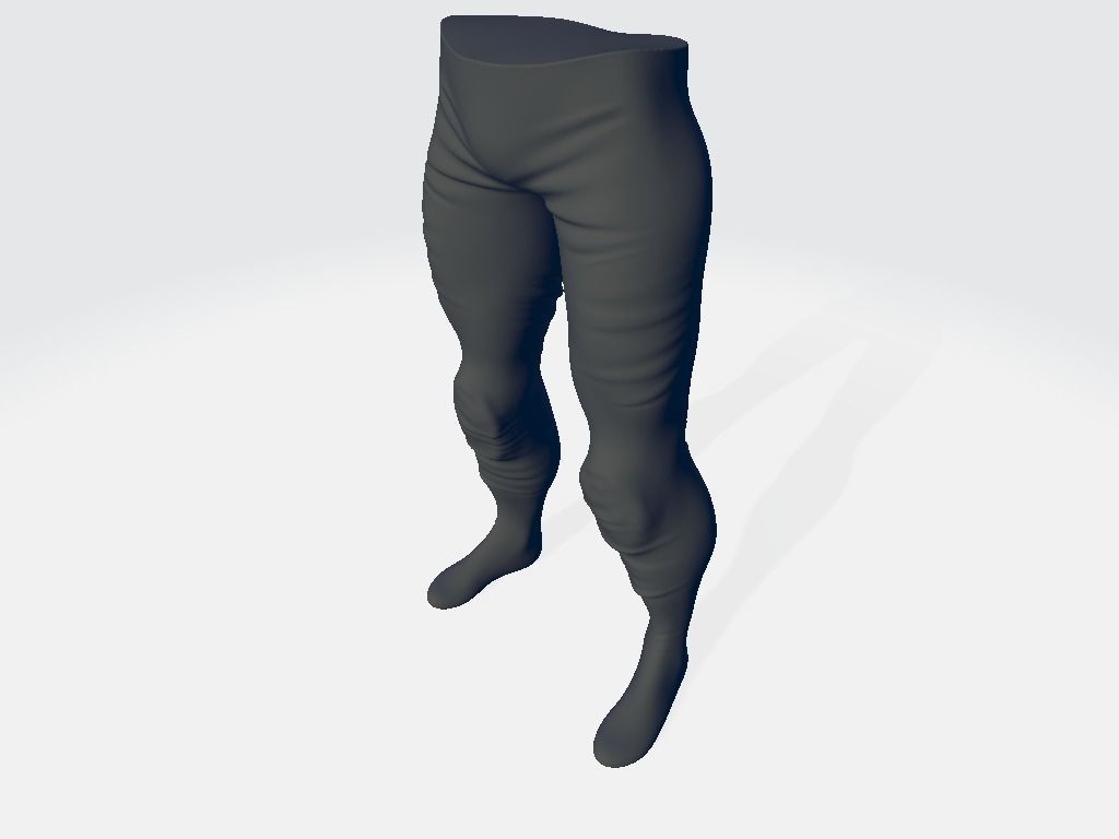 Military Pants Low-poly 3D model_3