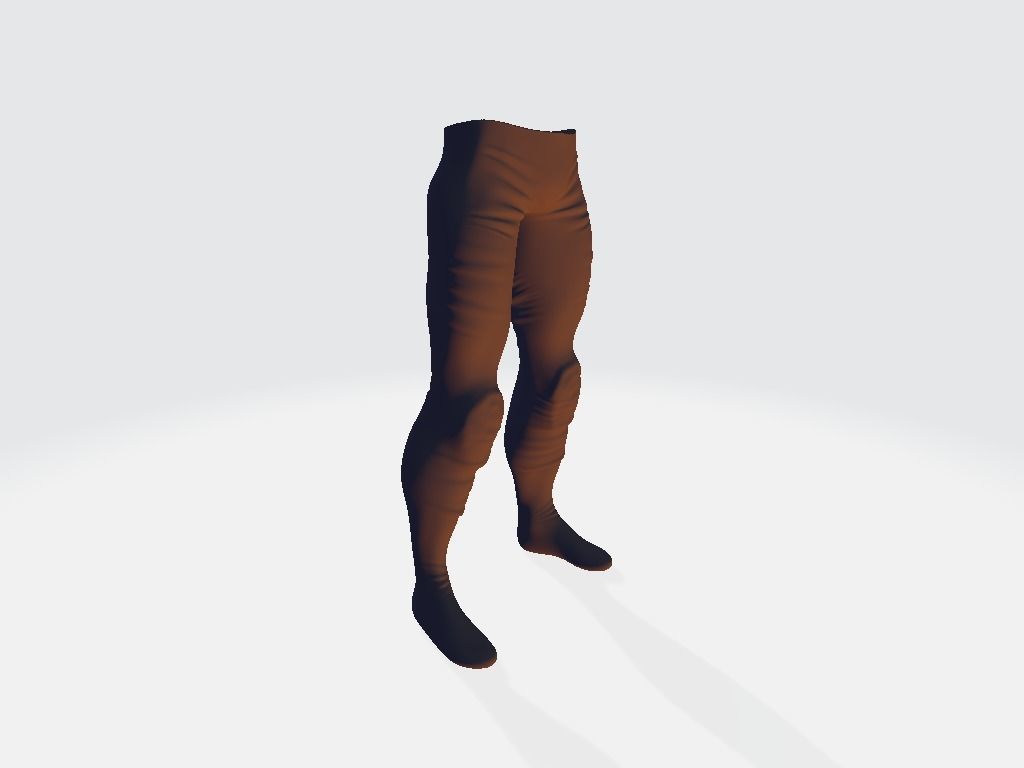 Military Pants Low-poly 3D model_7
