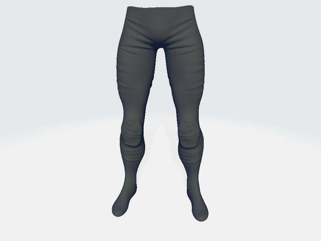 Military Pants Low-poly 3D model_2
