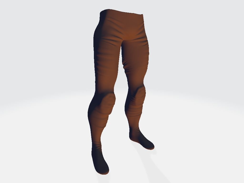 Military Pants Low-poly 3D model_8